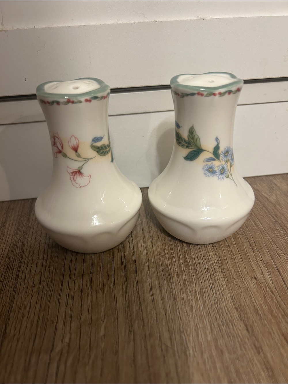 Vintage floral salt and pepper shakers